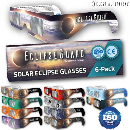 Celestial Optical EclipseGuard Solar Eclipse Glasses (6-Pack)