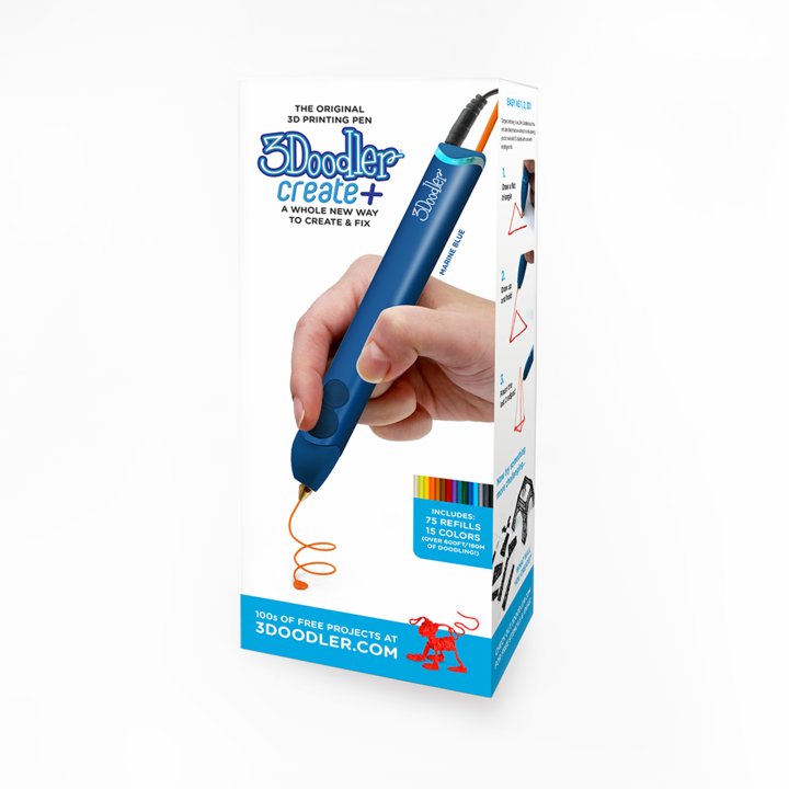 3Doodler Create Plus Essentials 3D Printing Pen Set - Blue - Makerwiz