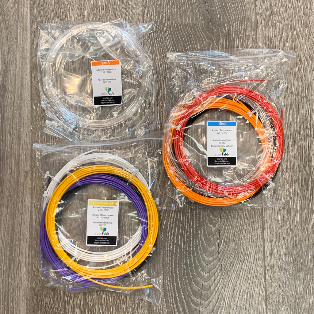 ColorFabb Sample Pack #4 - 2.85 mm Co-Polyesters - Makerwiz