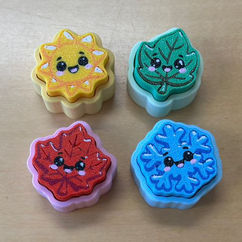 Seasonal Fidget Clickers – Spring, Summer, Fall & Winter
