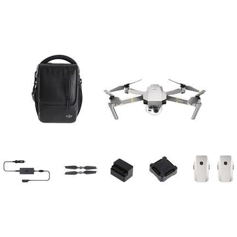 DJI Mavic Pro Platinum Quadcopter Drone - Fly More Bundle