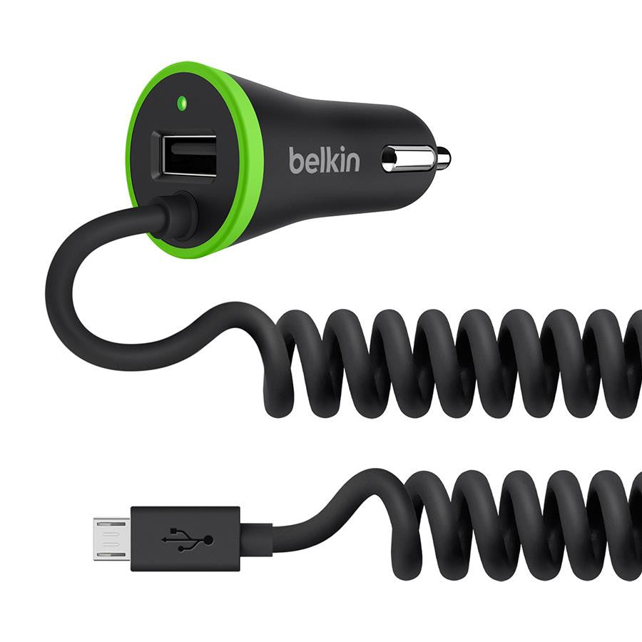 Belkin 3.4A Charger with Coiled Micro USB Cable - Makerwiz
