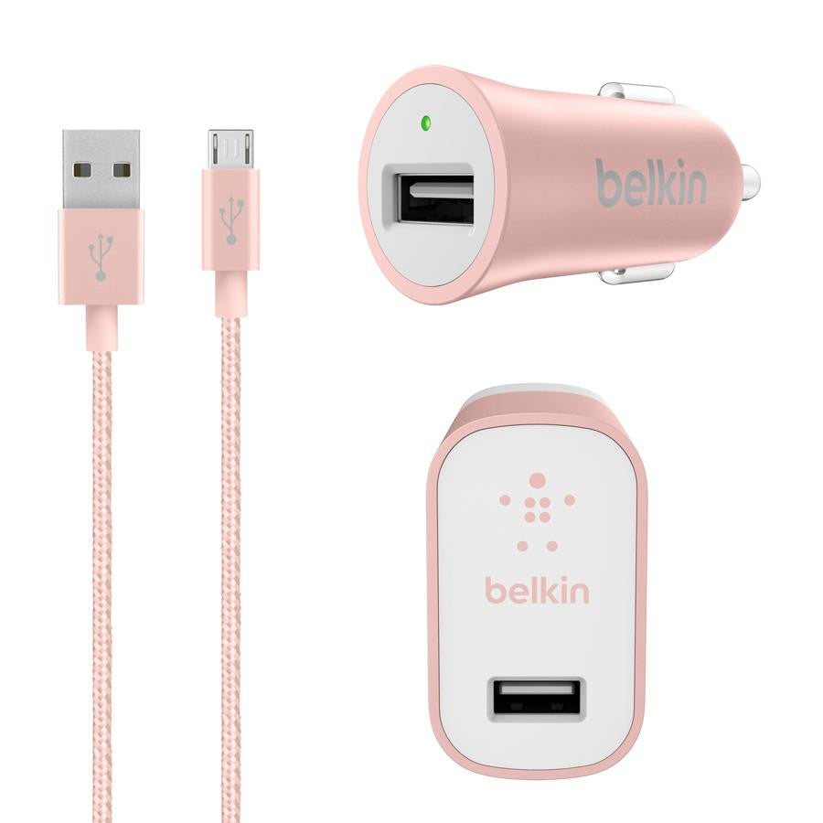 Belkin Charger Kit with Micro USB Cable Rose Gold - Makerwiz