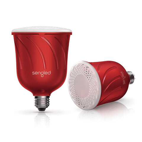 Sengled Pulse Dimmable LED Light with 2 Bluetooth Speakers Candy Apple