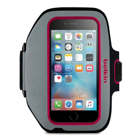 Belkin Sport Fit Plus for iPhone 6 – Gray / Pink